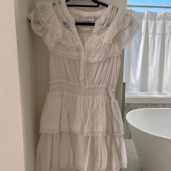 Loveshackfancy x Target white mini ruffle dress - size s - Picture 2 of 3